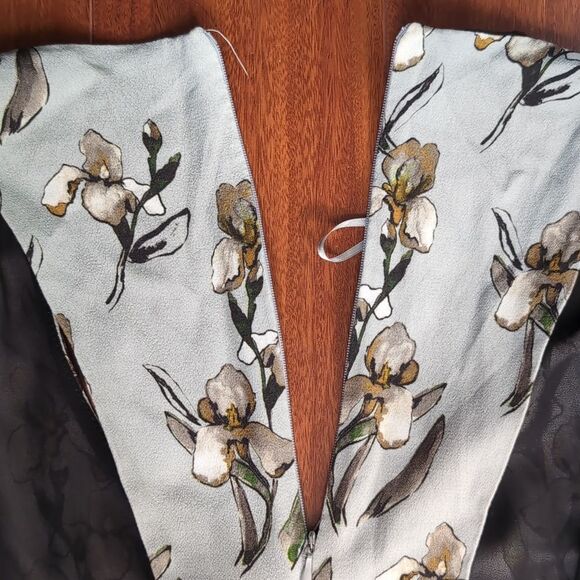 Zara lavender blue floral  jumpsuit size M - Picture 7 of 12